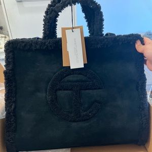 Ugg x Telfar Medium Black Shearling Shopper - New with Tags